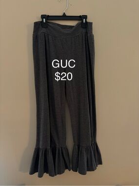 Matilda Jane Dark Gray Ruffle Hem Pants